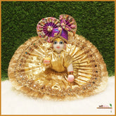 Blended Thread Lace Work Golden Poshak