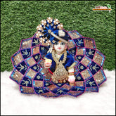 Shaneel Thread Sitara Work Teal Blue Laddu Gopal Poshak