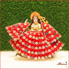 Shaneel Moti Work Red Lehnga Patka