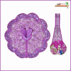 Blended Net Thread Sitara Cutdana Work LilacLaddu Gopal Poshak With Patka & Pagdi