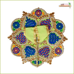Blended Thread Moti Work Green Laddu Gopal Poshak