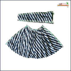 Cotton Color Print Blue Lehnga Patka