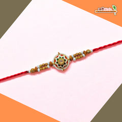Fancy Handcrafted Antique Moti Work Rakhi
