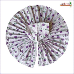 Cotton Floral Print Lavender (Multicolor) Laddu Gopal Poshak