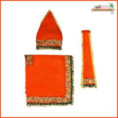 Cotton Thread Lace Work Orange Sai Baba Poshak