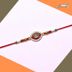 Fancy Handcrafted Moti Work Rakhi