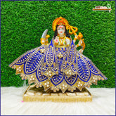 Blended Thread Moti Work Dark Violet Lehnga Patka