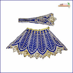 Blended Thread Moti Work Dark Violet Lehnga Patka