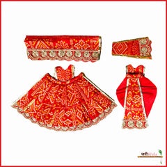 Bandhej Thread Booti Work Jugal Jodi Poshak