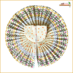 Cotton Leaf Print Yellow (Multicolor) Laddu Gopal Poshak