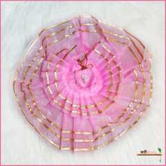 Net Lace Work Baby Pink Poshak With Cap