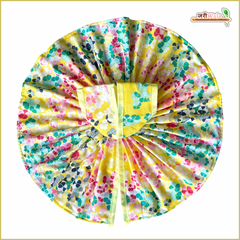 Holi Special Cotton Floral Print Yellow (Multicolor) Laddu Gopal Poshak