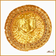 Blended Thread Lace Work Golden Poshak