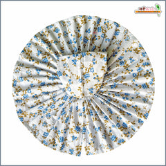 Cotton Leaf Print Light Blue Laddu Gopal Poshak
