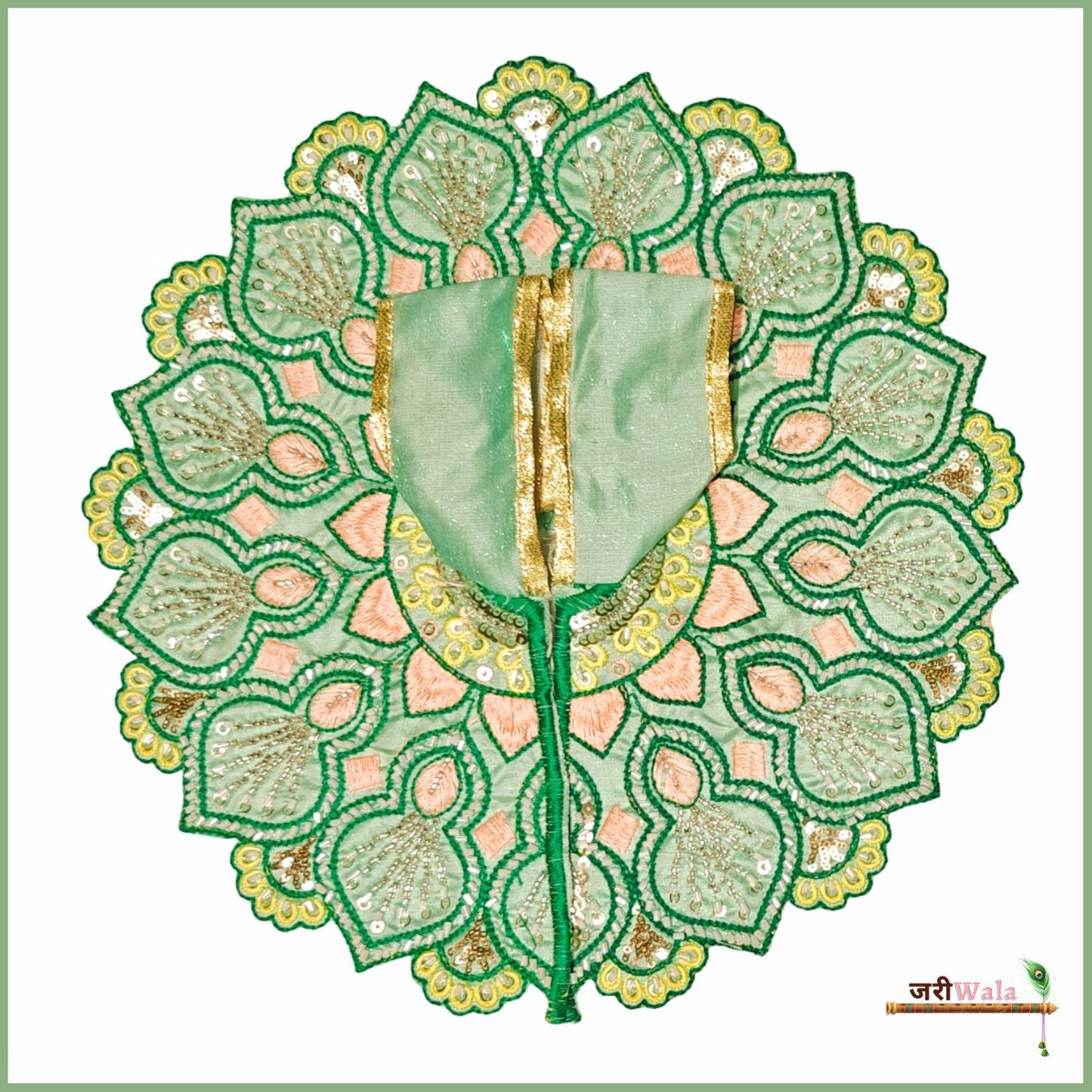 Blended Thread Cutdana Work Sea Green Poshak