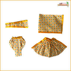 Cotton Floral Print Yellow Jugal Jodi Poshak