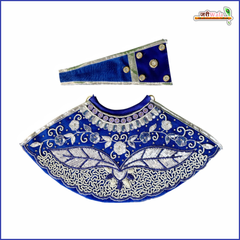 Net Frill Moti Sitara Heavy Work Blue Lehnga Patka