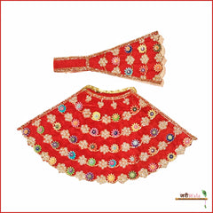 Shaneel Moti Work Red Lehnga Patka