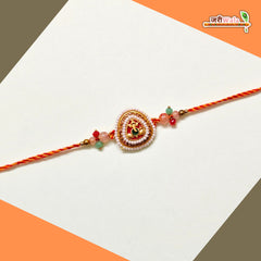 Fancy Handcrafted Moti Work Ganesha Rakhi