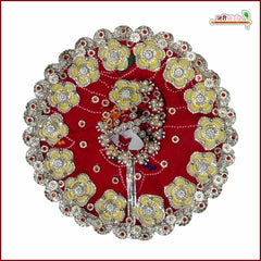 Cotton Bandhej Moti Stone Booti Work Laddu Gopal Poshak With Pagdi & Patka