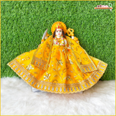 Blended Thread Sitara Work Yellow Lehnga Patka