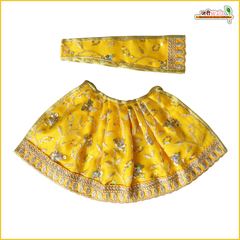 Blended Thread Sitara Work Yellow Lehnga Patka