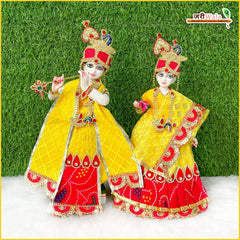 Cotton Bandhej Sitara Jarkan Stone Booti Work Jugal Jodi Poshak
