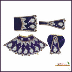 Shaneel Cutdana Moti Work Blue Jugal Jodi Poshak