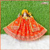 Blended Thread Sitara Work Orange Lehnga Patka
