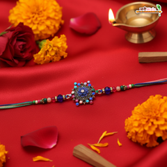 Fancy Handcrafted Antique Multicolor Rakhi