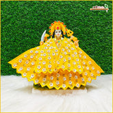 Blended Sitara Stone Work Yellow Lehnga Patka
