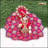 Shaneel Thread Sitara Work Magenta Laddu Gopal Poshak