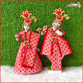 Cotton Floral Print Red Jugal Jodi Poshak