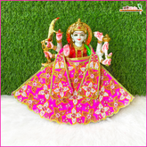 Cotton Moti Cutdana Work Magenta Lehnga Patka