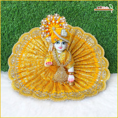 Shaneel Thread Sitara Work Yellow Laddu Poshak