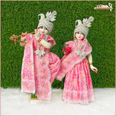 Blended Thread Sitara Lace Work Baby Pink Jugal Jodi Poshak