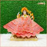 Blended Thread Sitara Stone Work Light Orange Lehnga Patka