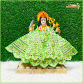 Blended Thread Sitara Stone Work Light Green Lehnga Patka