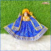 Bandhej Thread Work Blue Lehnga Patka