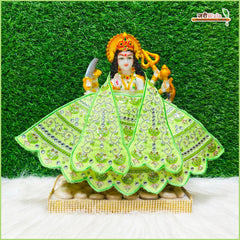 Blended Thread Sitara Stone Work Light Green Lehnga Patka