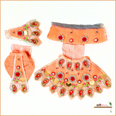 Blended Heavy Stone Booti Work Peach Jugal Jodi Poshak