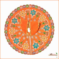 Shaneel Cutdana Moti Work Orange Laddu Poshak