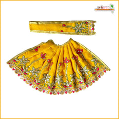Shaneel Thread Stone Work Yellow Lehnga Patka