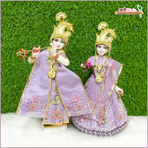 Blended Frill Net Sitara Booti Kundan Work Lavender Jugal Jodi Poshak