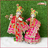 Cotton Bandhej Jarkan Booti Work Magenta Jugal Jodi Poshak