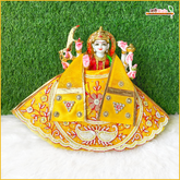 Blended Moti Dabka Sitara Heavy Work Yellow Lehnga Patka