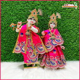 Blended Thread Sitara Work Magenta Jugal Jodi Poshak