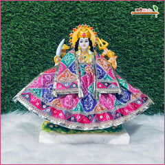 Bandhej Lace Work Multicolor Lehnga Patka