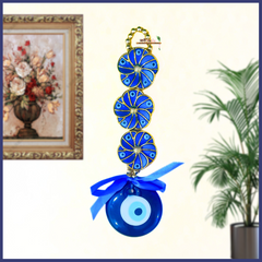 Fengshui Floral Design Golden Evil Eye Hanging