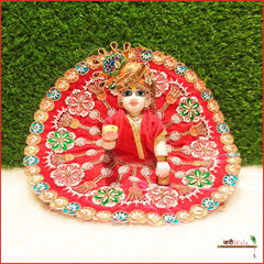 Shaneel Cutdana Moti Work Magenta Laddu Poshak